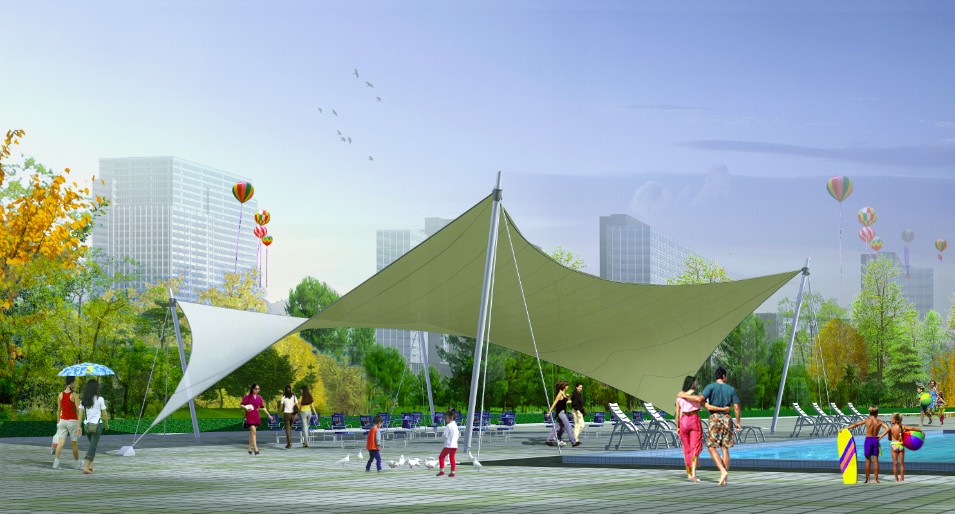 車(chē)輛出入口膜結(jié)構(gòu)